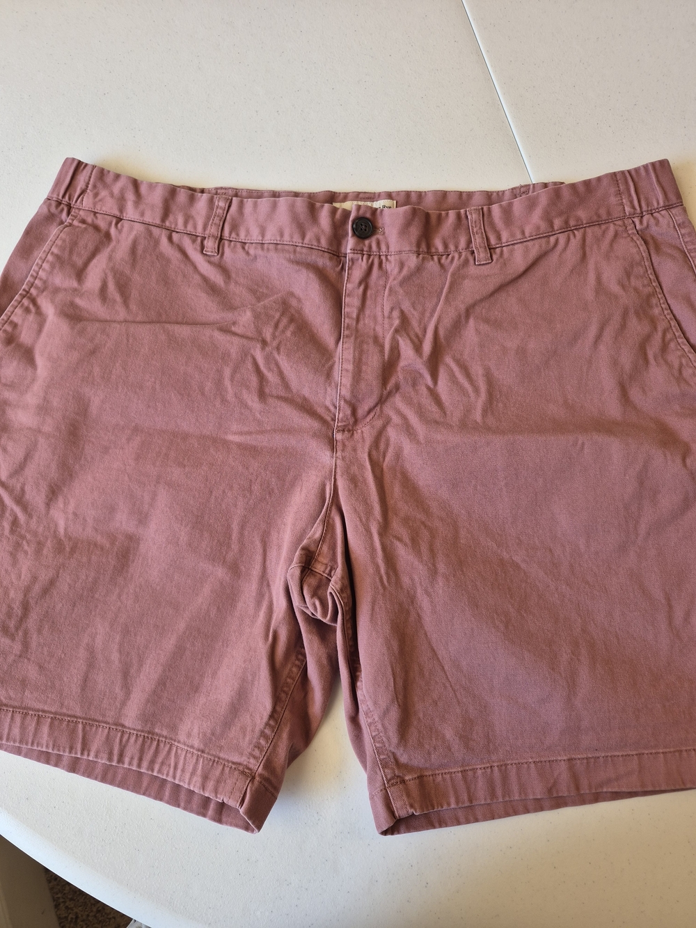Men's Flat Front Shorts in Dusty Rose 4781